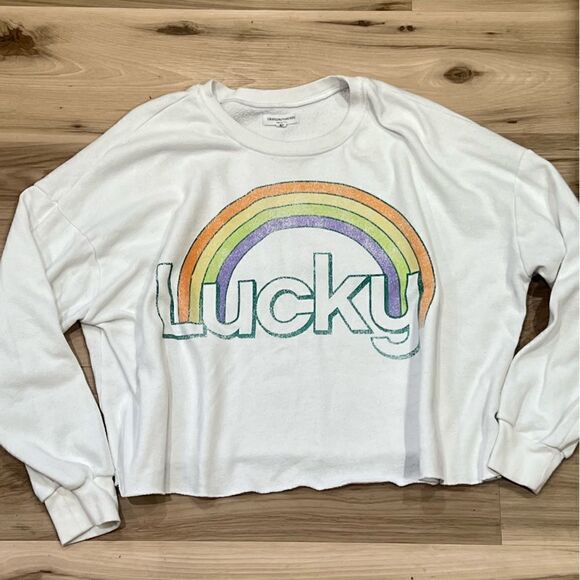 Grayson Threads Lucky Cropped Sweatshirt Women’s XL - Picture 1 of 4